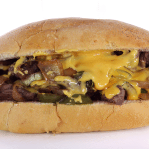 PEPPERONI STEAK PHILLY Steak, fried onions, light on the jalapeños & mayo or ranch dressing